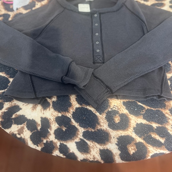 Free People Intimately Early Night Crop Top in washed black - Picture 5 of 11